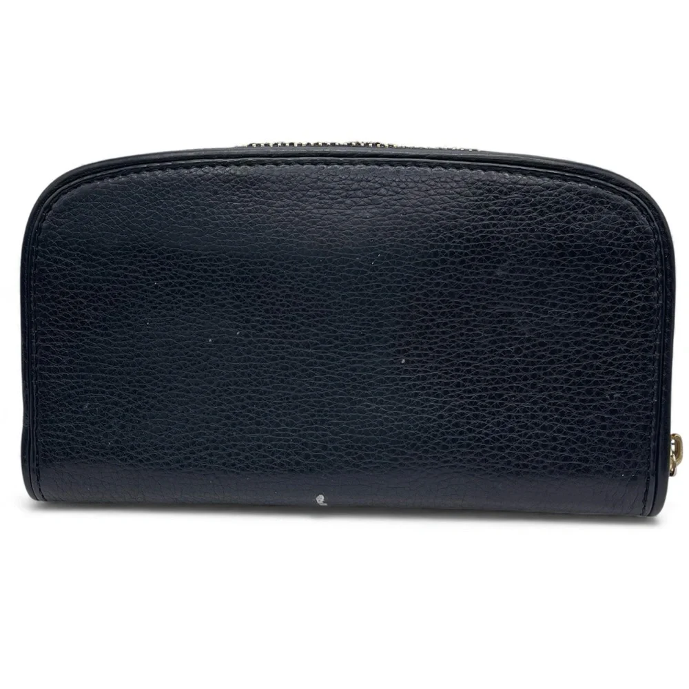 🎉 HP! ❤️ Tory Burch Black Pebbled Britten Continental Wallet